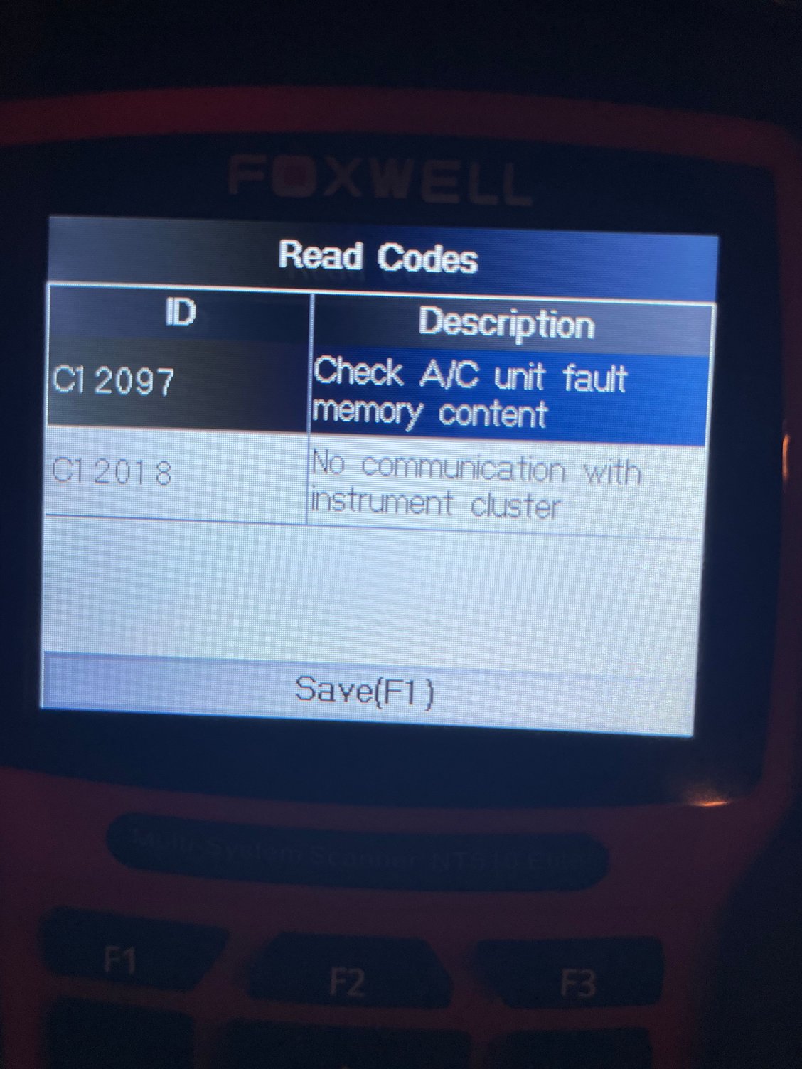 A/C Air flow issue C1 2097 Fault Rennlist Porsche Discussion Forums