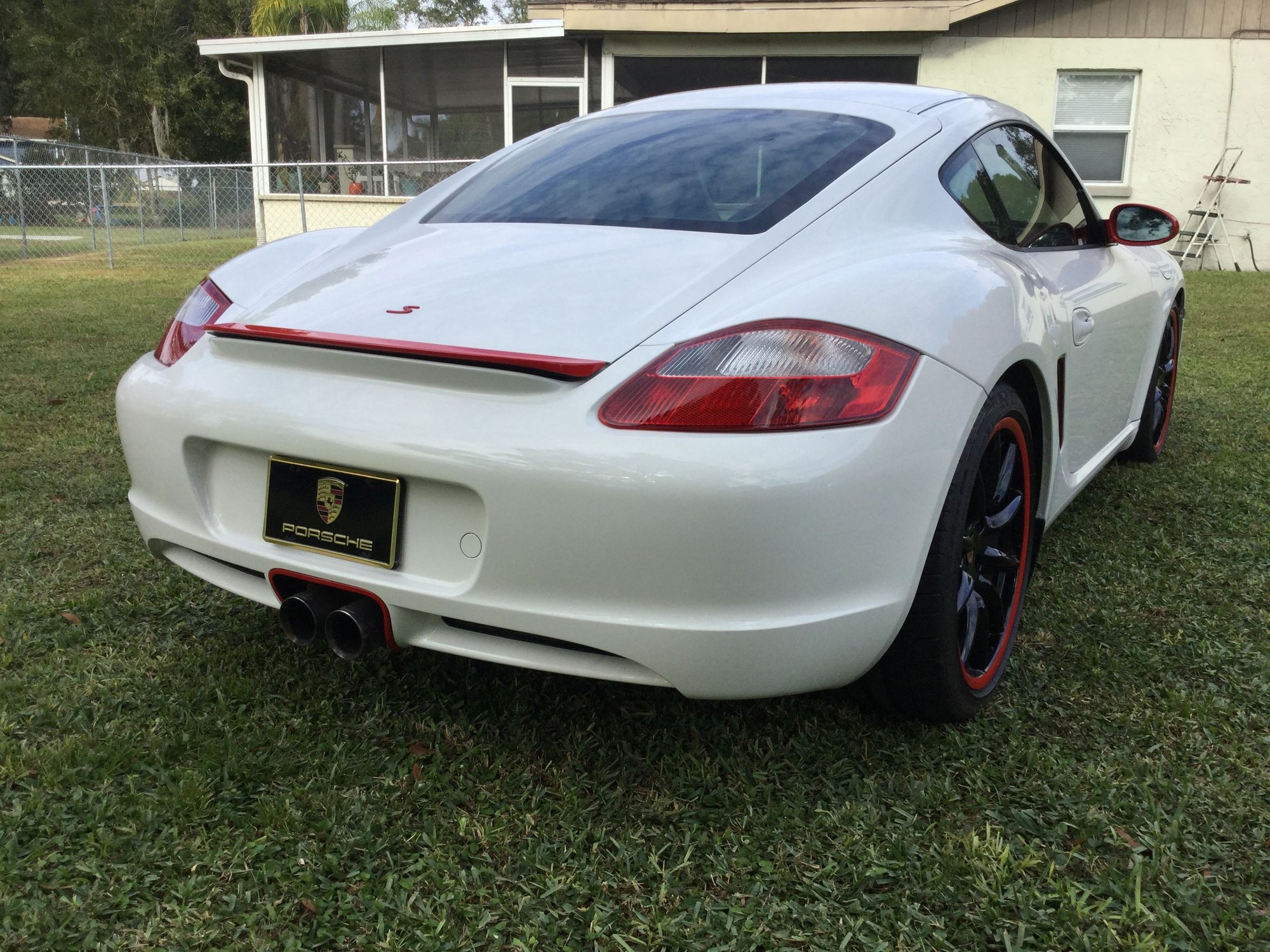 2006 Porsche Cayman - 2006 Cayman S white with red and black accents - Used - VIN WP0AB29846U782890 - 104,322 Miles - 6 cyl - 2WD - Manual - Coupe - White - Tampa, FL 33624, United States