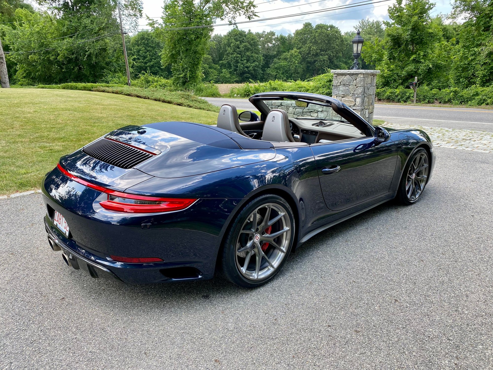 2017 Porsche 911 - 2017 Carrera 4S Cabriolet - Night Blue/Saddle Brown Full Leather - Used - VIN WP0CB2A97HS155807 - 19,650 Miles - 6 cyl - AWD - Automatic - Convertible - Blue - Sudbury, MA 01776, United States