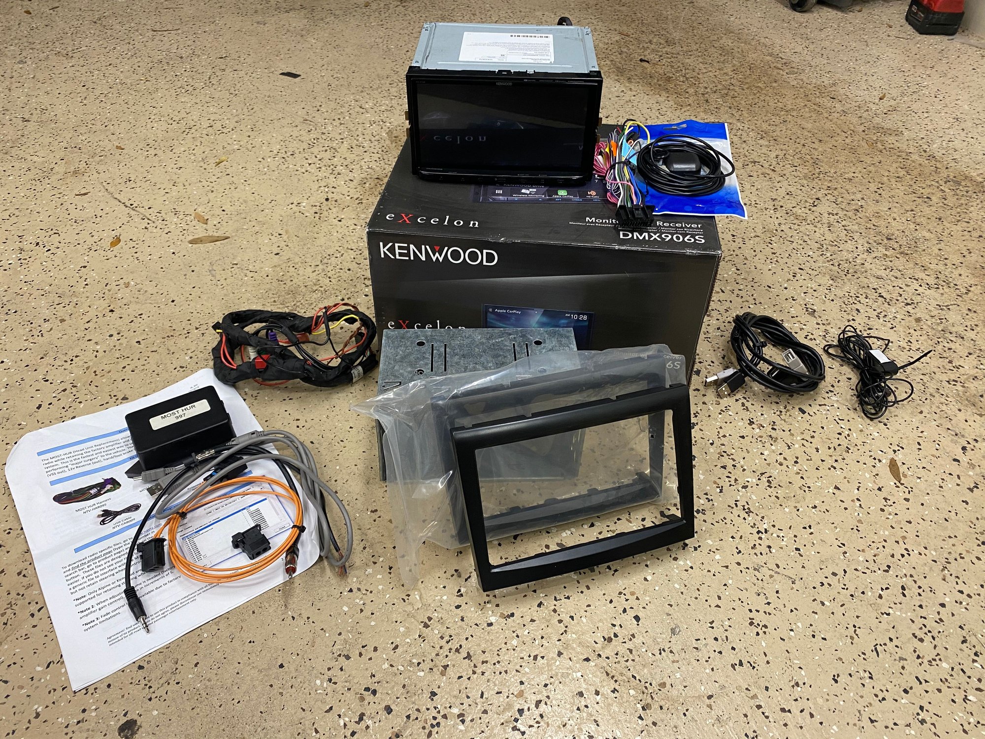 Audio Video/Electronics - 997/987 Head Unit Upgrade - NAVTV MOST-HUR + dash kit, Kenwood wireless CarPlay HU - Used - 2005 to 2013 Porsche 911 - 2005 to 2013 Porsche Boxster - 2005 to 2013 Porsche Cayman - Tampa, FL 33629, United States