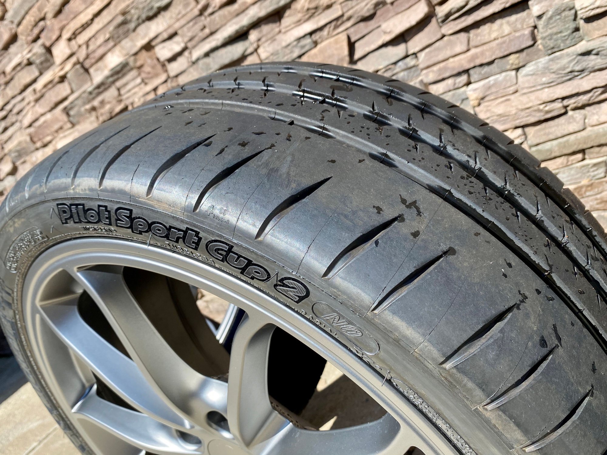 Porsche 981 GT4 Cayman OEM 20' Wheels, TPMS And Tires Package in Satin Platinum Rennlist