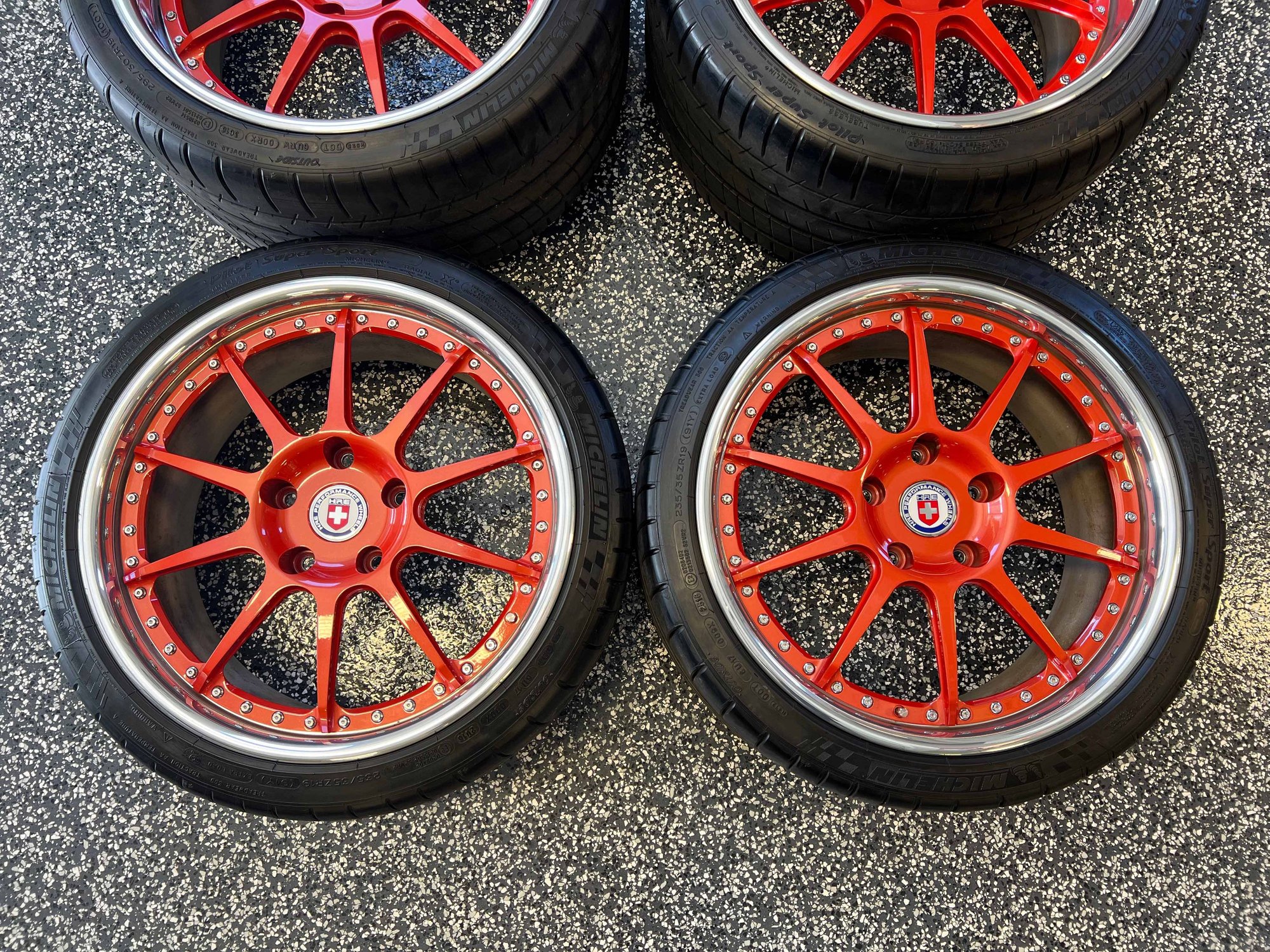 Wheels and Tires/Axles - HRE 593RS 3-Piece Forged 19" Wheels w/ Michelin Tires Porsche 996 997 - Used - 2000 to 2013 Porsche 911 - West Chester, PA 19382, United States