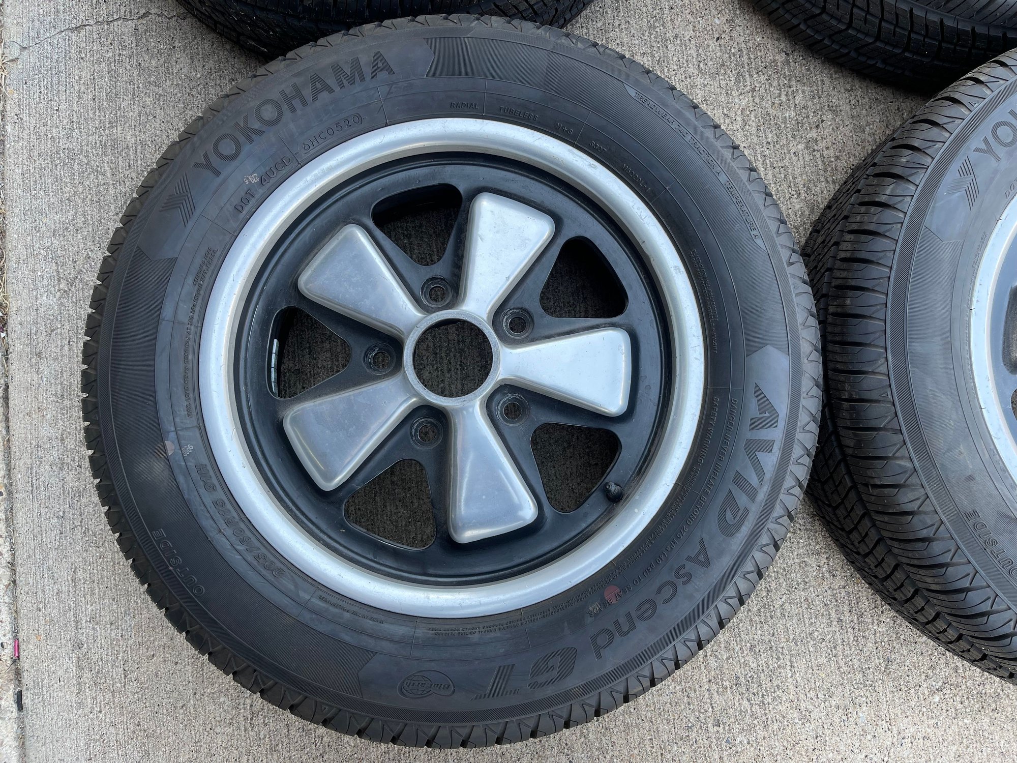 Fuchs 15x6 w/ New Yokohama Tires Set of Four Rennlist Porsche