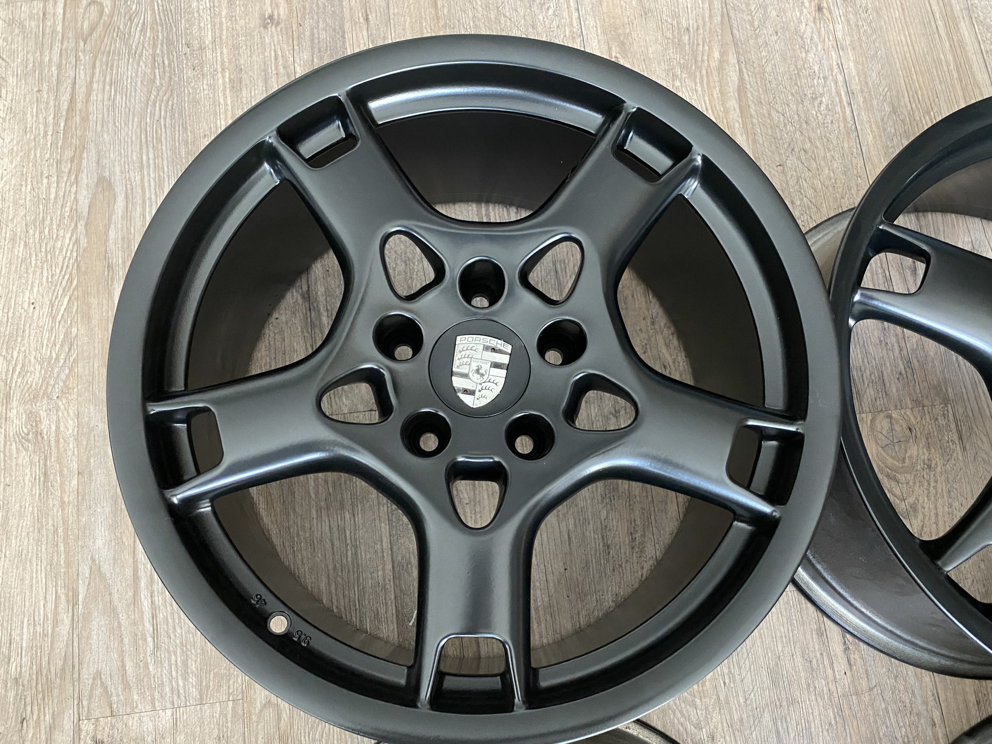 Wheels and Tires/Axles - Porsche 987/997 Black OEM Lobster Claw Wheels Set of 4 19" Satin Black - Used - 0  All Models - Dallas, TX 75231, United States