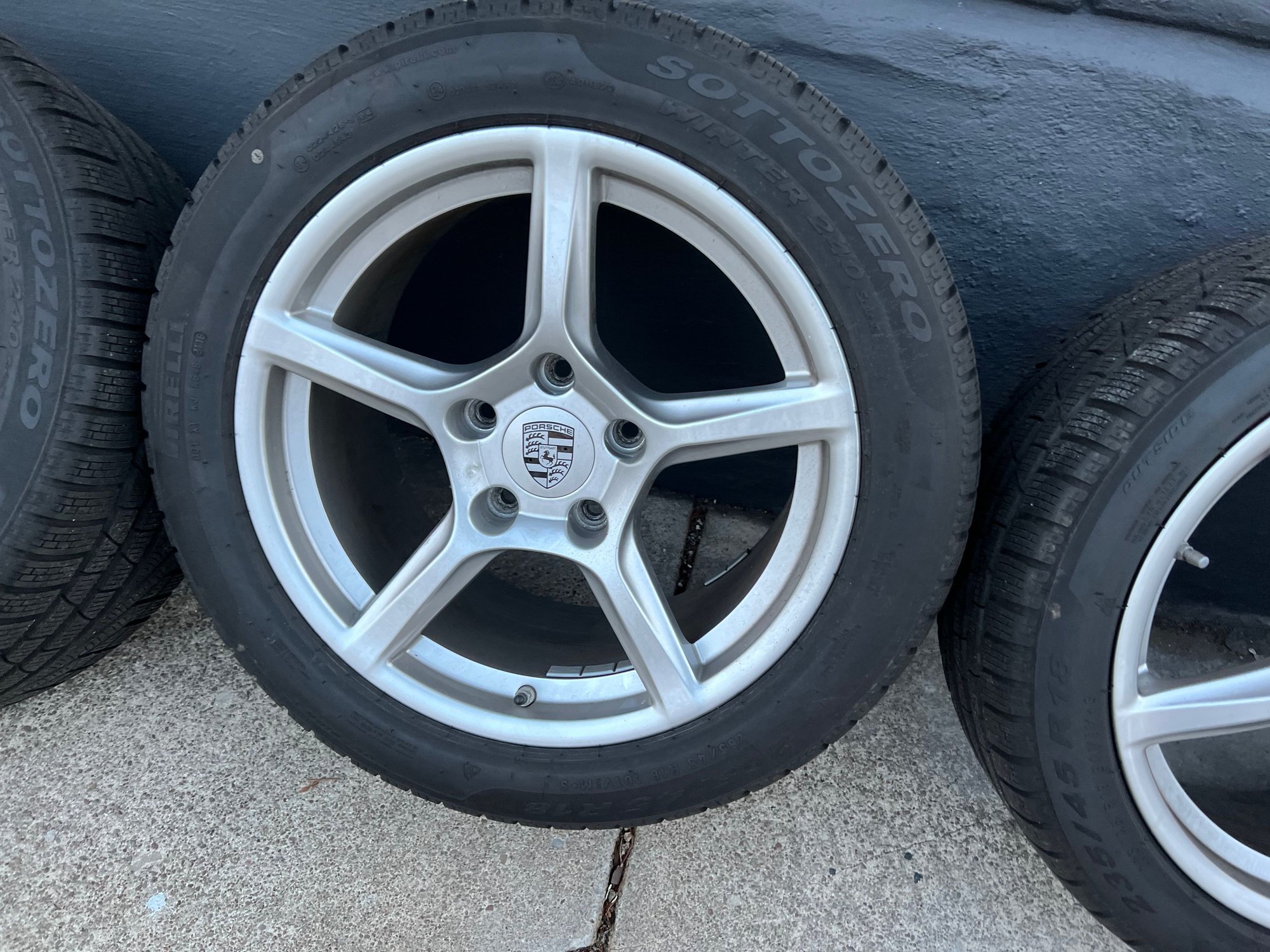 Wheels and Tires/Axles - FS: Porsche 18" Snow Tire Kit for 718 Cars w/center caps - Used - 2017 to 2023 Porsche Boxster - 2017 to 2023 Porsche 718 Boxster - 2017 to 2023 Porsche 718 Cayman - 2017 to 2023 Porsche 718 - 2017 to 2023 Porsche Cayman - Syracuse, NY 13203, United States