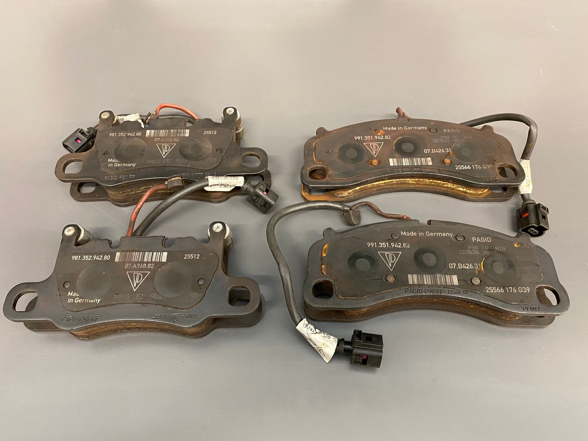 Stock GT4/GT3 Front and Rear Brake Pads and Sensors for Steel Brakes Rennlist Porsche