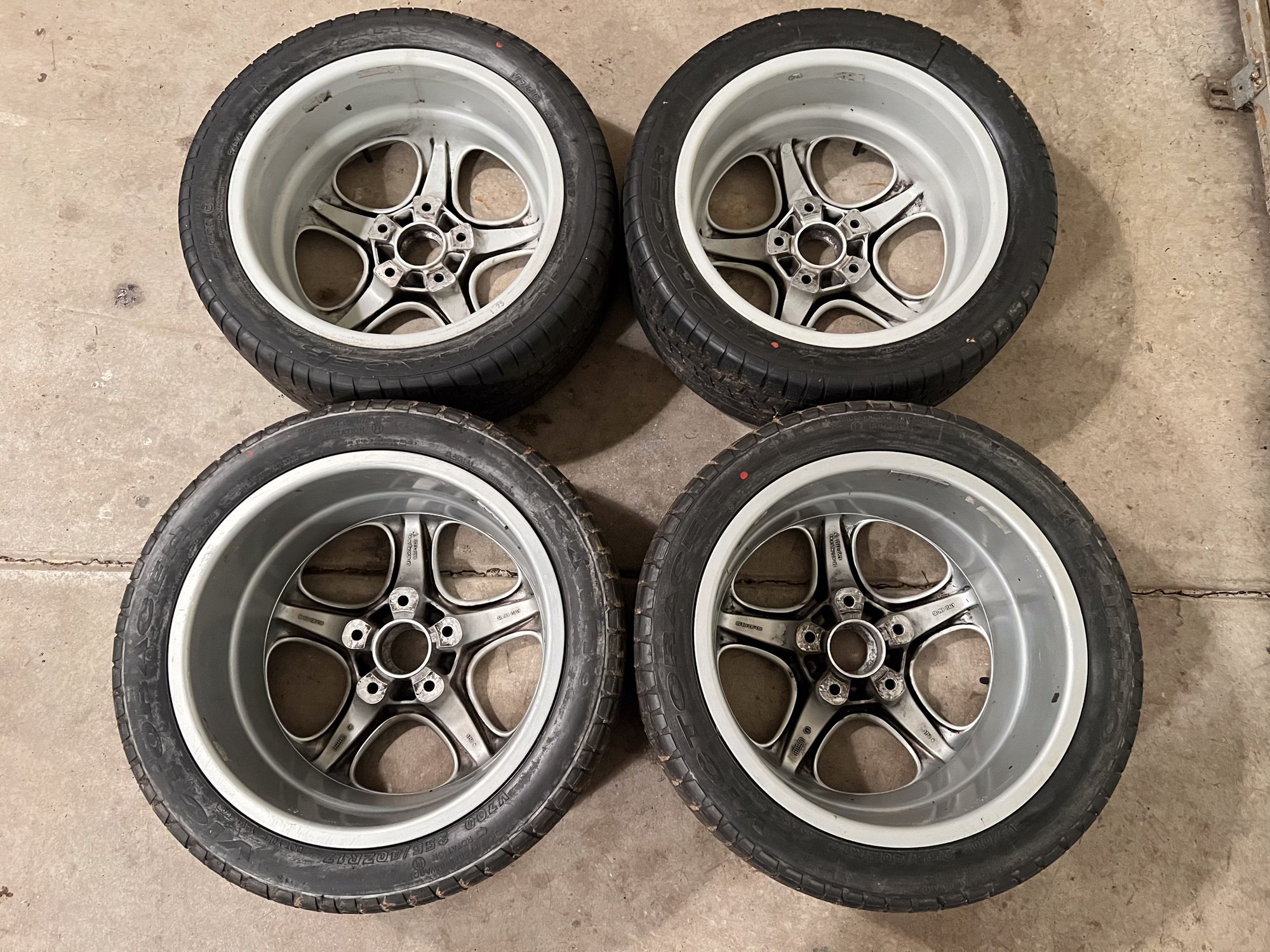 Wheels and Tires/Axles - Set of 7"X17" and 9"X17" ET55 Porsche Cup2 wheels with Kumho Victoracer V700 Tires - Used - 1995 to 1998 Porsche 911 - All Years Porsche 944 - Bolingbrook, IL 60490, United States