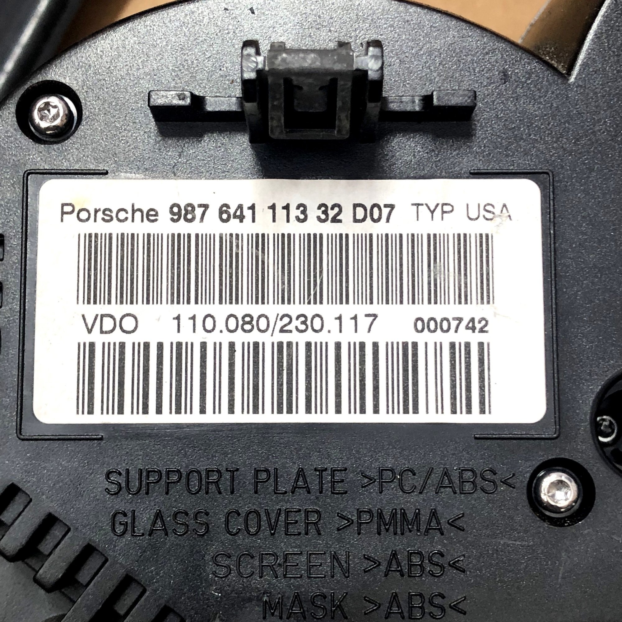 Interior/Upholstery - 987.1 6SM Instrument Cluster - Used - 2006 to 2008 Porsche Cayman - Venice, FL 34285, United States