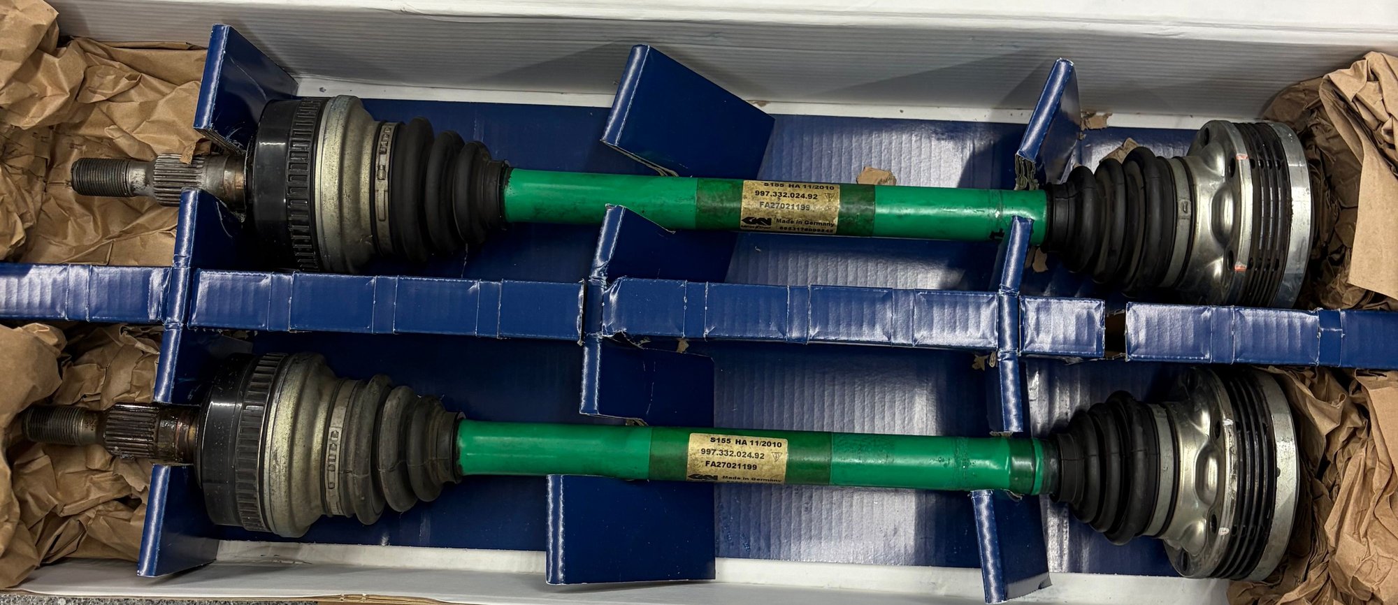 2011 Porsche GT3 - Green Axles - Accessories - $500 - Salt Lake City, UT 84121, United States