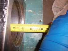 Front SuperBearing in place, 8" from the front flange.
