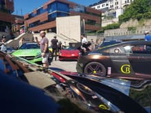 Luxembourg, lots of car spotters!
