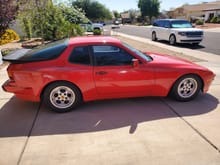 Here's my 1985.5 Porsche 944 na shortly before I sold it.  86,870 actual miles on the odomoter!  It worked out to about 2,000 miles per year I owned it.