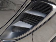 Porsche 718 side intake grille protection. Www.radiatorgrillstore.com 