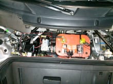 From Left to Right - AirLift control module, compressor, Optima Battery