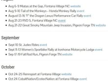 2020 Events for ToD