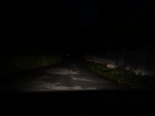 Stock tungsten-halogen low beams. These put out about 1450 lumens each.