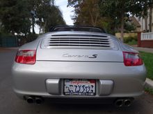 Dipped "S" badge and lower portion of bumper between tailpipes