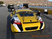 First test day at Willow Springs. 997 GT3 Cup and tranny in a 987 Cayman