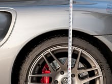 Rear wheel gap with OE suspension