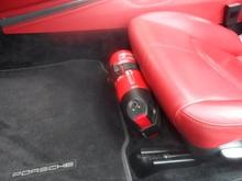 Couple of interior pics to show the color.  It seems the camera really struggles to get the color.  I intentionally left the Boxster in a pic to show the difference.