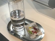 Porsche gummies with your mineral water