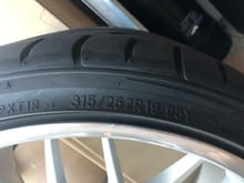 Rear tire size