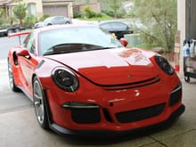 GT3RS prepped for wash/decon process