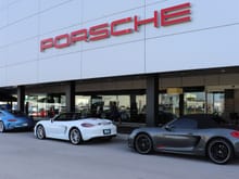 Lining up at Harper's Porsche of Knoxville; had about 28 cars in all.