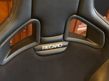 Tasteful Recaro branding with nice detailing