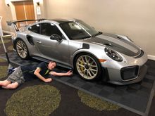Porsche display team using my pucks on a new GT2RS