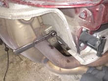 Easy access to upper bolts on muffler with bumper off.  Leave the ones on the cat alone.