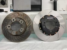 Front rotors size comparison