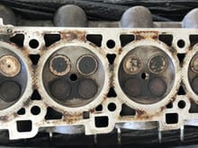 First cylinder head after light cleaning.