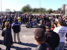 2 blind children get to sit on and start my bike for the Ride For Sight episode (season 2), 4000 riders showed up!