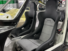 Mocking up the seats -- I have never had so much headroom in a 964. I could actually move the seat back 3-4 inches from a comfortable driving position (no rear passengers here!). It's fantastic.
