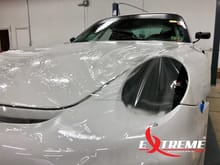 Paint protection film BEFORE it is custom cut and fitted to your vehicle!