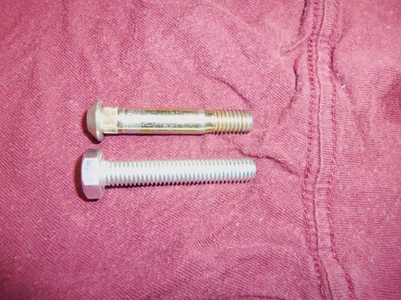 M8 x 45mm bolt to replace the spinning stud.