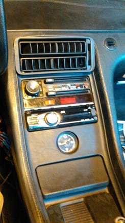 Center console with JVC stereo.