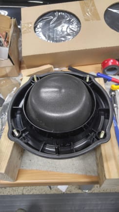 Speaker mounted with protective BoomMat enclosure