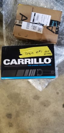 Carrilli rods post main bearing clearance check