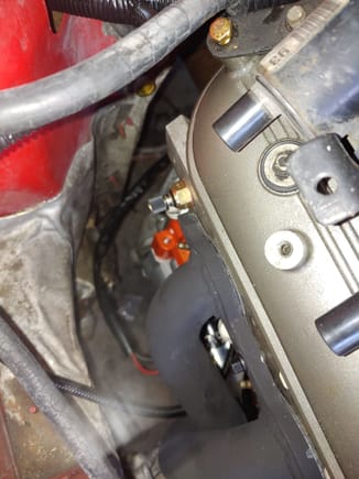 Vdo LS to Porsche Temp Sensor screwed in.