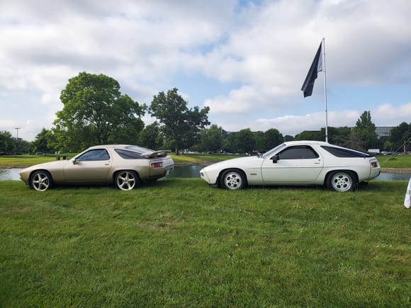 Joel's and my previous and current cars reunited