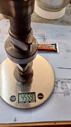 OEM 09R Camshaft on the scale