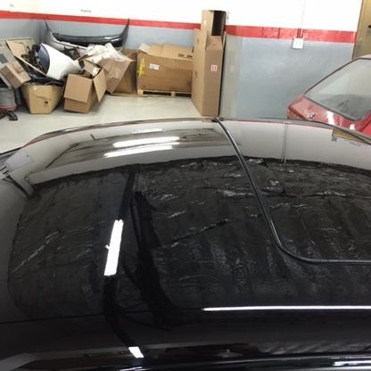 old sunroof seal looks bald next to flawless paint