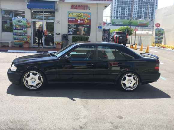 Side view with Carlsson OZ 18” wheels. Photo is from August 2019 prior to mild cosmetic restoration