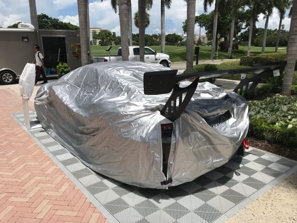 There she sits in all her glory waiting to be unveiled and shipped to Atlanta for prep!! This car will be awesome for sure! Sad not more we’re made!! Looking forward to see how it stacks up again the 991.2 Cup. This is revenge for the street car on street tires! 