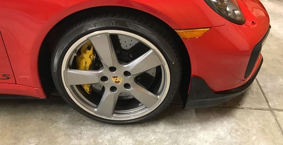 I couldn't find pictures of any red 911s with silver sport classic wheels, but went for them anyway.  For anyone considering them, here they are!