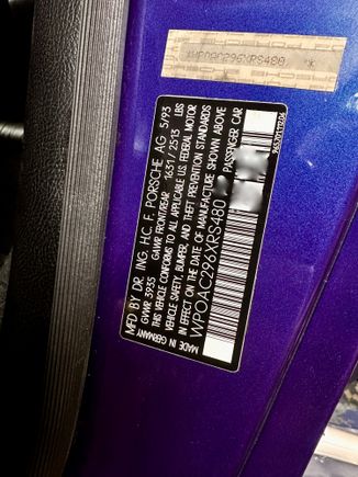 You can see the 965 in the part number for the vin sticker.