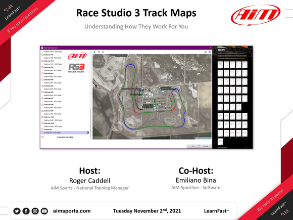 AiM LearnFast Webinar on RS3A Track Maps coming to you!