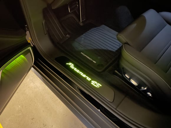 Most gratuitously unnecessary option - black aluminum sills with illuminated acid green lettering.